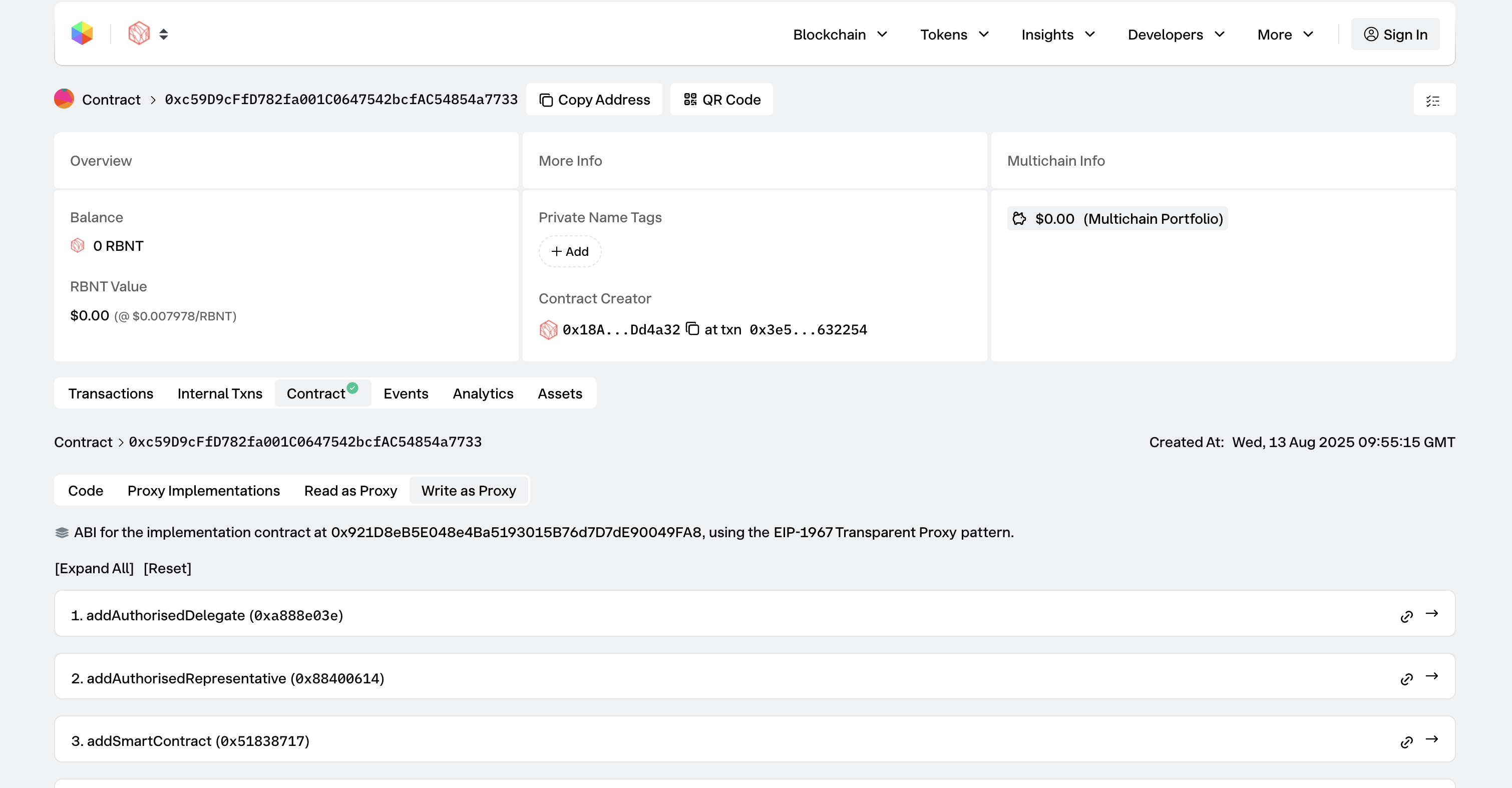 Routescan write interface